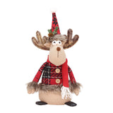 Maxbell Plush Christmas Sitting Ornament Reindeer Figurine Home Decor for Party Reindeer