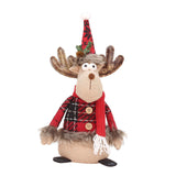 Maxbell Plush Christmas Sitting Ornament Reindeer Figurine Home Decor for Party Reindeer