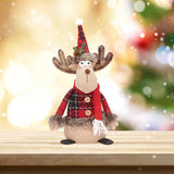 Maxbell Plush Christmas Sitting Ornament Reindeer Figurine Home Decor for Party Reindeer