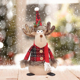 Maxbell Plush Christmas Sitting Ornament Reindeer Figurine Home Decor for Party Reindeer