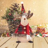 Maxbell Plush Christmas Sitting Ornament Reindeer Figurine Home Decor for Party Reindeer