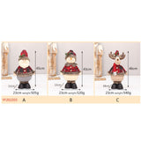 Maxbell Xmas Figurines Plush Party Favor Standing Plush Doll for Home Table Holiday Snowman