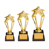 Maxbell Plastic Golden Award Trophies Trophy Cup Black Base for Celebrations Soccer 20.5cm Tall