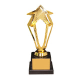 Maxbell Plastic Golden Award Trophies Trophy Cup Black Base for Celebrations Soccer 20.5cm Tall