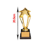 Maxbell Plastic Golden Award Trophies Trophy Cup Black Base for Celebrations Soccer 20.5cm Tall