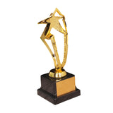 Maxbell Plastic Golden Award Trophies Trophy Cup Black Base for Celebrations Soccer 23.5cm Tall