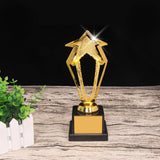 Maxbell Plastic Golden Award Trophies Trophy Cup Black Base for Celebrations Soccer 27.5cm Tall