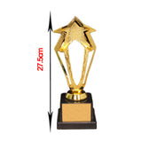 Maxbell Plastic Golden Award Trophies Trophy Cup Black Base for Celebrations Soccer 27.5cm Tall