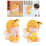 Maxbell Piggy Bank Tabletop Ornament Practical Lovely for Baby Shower Birthday Gift Holding Chin