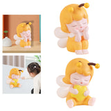 Maxbell Piggy Bank Tabletop Ornament Practical Lovely for Baby Shower Birthday Gift Holding Chin