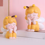 Maxbell Piggy Bank Tabletop Ornament Practical Lovely for Baby Shower Birthday Gift Holding Chin