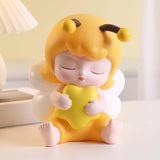 Maxbell Piggy Bank Tabletop Ornament Practical Lovely for Baby Shower Birthday Gift Holding Cushion