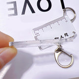 Maxbell Ruler Shaped Keyring Pendant Lobster Buckle for Men Women Backpack Tote Clear