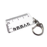Maxbell Ruler Shaped Keyring Pendant Lobster Buckle for Men Women Backpack Tote Clear