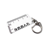 Maxbell Ruler Shaped Keyring Pendant Lobster Buckle for Men Women Backpack Tote Clear