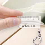 Maxbell Ruler Shaped Keyring Pendant Lobster Buckle for Men Women Backpack Tote Clear