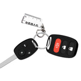 Maxbell Ruler Shaped Keyring Pendant Lobster Buckle for Men Women Backpack Tote Clear