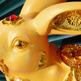 Maxbell Rabbit Year Collectible Statue Feng Shui Decoration Lightweight Decorative Style A