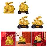 Maxbell Rabbit Year Collectible Statue Feng Shui Decoration Lightweight Decorative Style A
