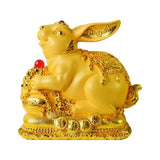Maxbell Rabbit Year Collectible Statue Feng Shui Decoration Lightweight Decorative Style A