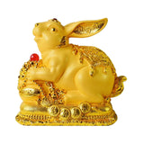 Maxbell Rabbit Year Collectible Statue Feng Shui Decoration Lightweight Decorative Style A