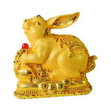 Maxbell Rabbit Year Collectible Statue Feng Shui Decoration Lightweight Decorative Style A