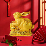 Maxbell Rabbit Year Collectible Statue Feng Shui Decoration Lightweight Decorative Style A