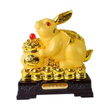 Maxbell Rabbit Year Collectible Statue Feng Shui Decoration Lightweight Decorative Style B
