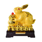 Maxbell Rabbit Year Collectible Statue Feng Shui Decoration Lightweight Decorative Style B