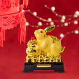 Maxbell Rabbit Year Collectible Statue Feng Shui Decoration Lightweight Decorative Style B