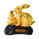 Maxbell Rabbit Year Collectible Statue Feng Shui Decoration Lightweight Decorative Style C