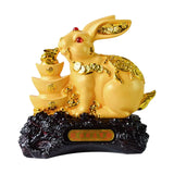 Maxbell Rabbit Year Collectible Statue Feng Shui Decoration Lightweight Decorative Style C