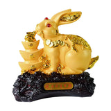 Maxbell Rabbit Year Collectible Statue Feng Shui Decoration Lightweight Decorative Style C
