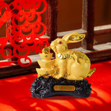 Maxbell Rabbit Year Collectible Statue Feng Shui Decoration Lightweight Decorative Style C