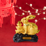 Maxbell Rabbit Year Collectible Statue Feng Shui Decoration Lightweight Decorative Style C