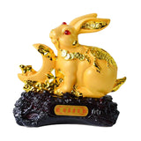 Maxbell Rabbit Year Collectible Statue Feng Shui Decoration Lightweight Decorative Style D