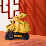 Maxbell Rabbit Year Collectible Statue Feng Shui Decoration Lightweight Decorative Style D