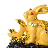 Maxbell Rabbit Year Collectible Statue Feng Shui Decoration Lightweight Decorative Style D
