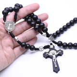 Maxbell Rosary Cross Necklace Religious Jewelry Jewelry for Women Men for Women Men