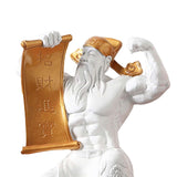 Maxbell God of Wealth Statue Sculpture Ornament Figurine Craft for Shelf Decoration White L