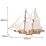 Maxbell 3D Wooden Puzzle DIY Ship Craft Unfinished Crafting for Adults Kids Home