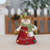 Maxbell Cute Fabric Gift Bags Accessory Christmas Tree Decorations for Table Tree B