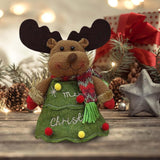 Maxbell Cute Fabric Gift Bags Accessory Christmas Tree Decorations for Table Tree C