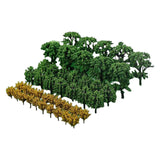 Maxbell 50x Train Scenery Mixed Miniature Trees for Layout Accessories DIY Material Banyan Tree
