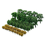 Maxbell 50x Train Scenery Mixed Miniature Trees for Layout Accessories DIY Material Banyan Tree