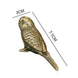 Maxbell Solid Brass Bird Statue Action Figure Desktop Office Sculpture Decor