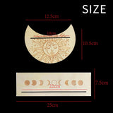 Maxbell Wooden Card Stand Card Display Holder Card Altar Stand for Table Decoration Moon Shaped A