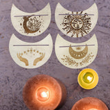 Maxbell Wooden Card Stand Card Display Holder Card Altar Stand for Table Decoration Moon Shaped A