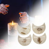 Maxbell Wooden Card Stand Card Display Holder Card Altar Stand for Table Decoration Moon Shaped B