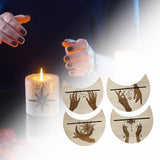 Maxbell Wooden Card Stand Card Display Holder Card Altar Stand for Table Decoration Moon Shaped C